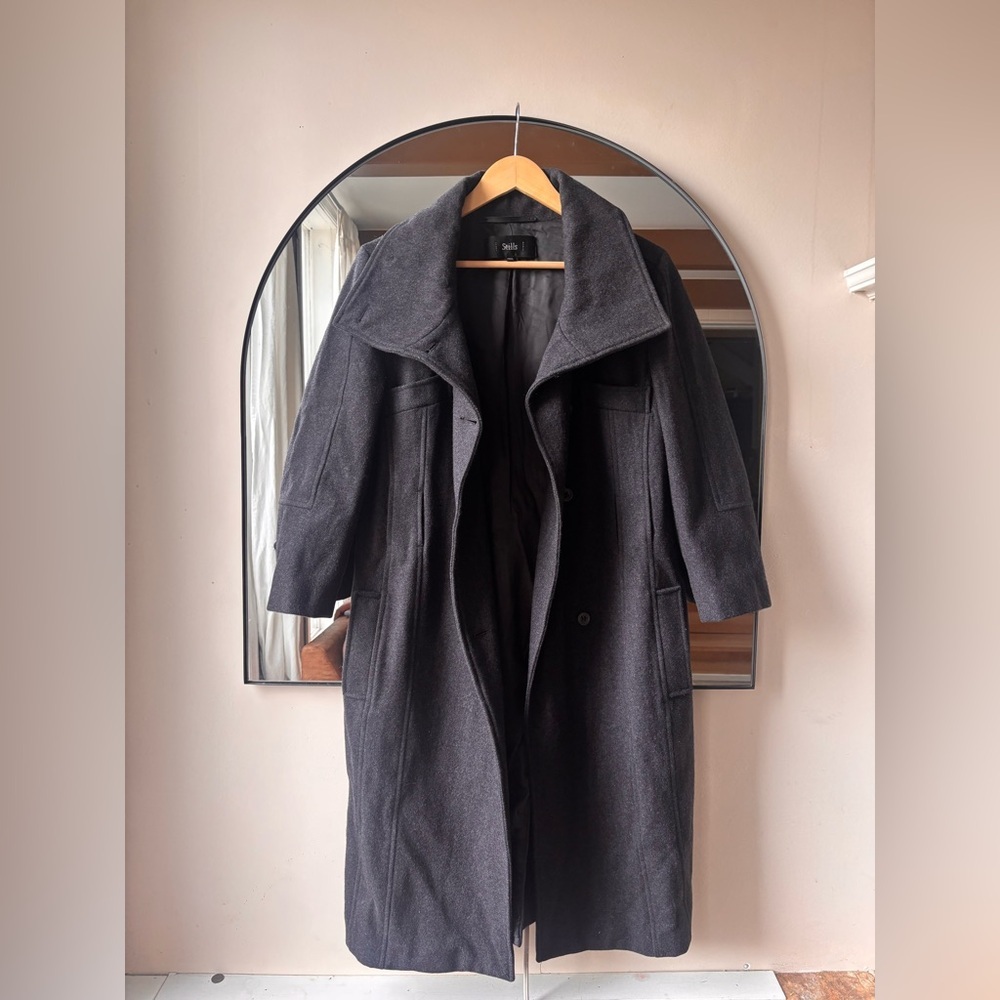 VINTAGE STILLS | wool long coat with silk lining | 40 - Picture 6 of 8